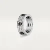 Bague Love, pavée de diamants, céramique – Or blanc, céramique, diamants – Cartier