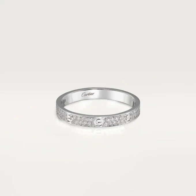 Bague Love, petite taille – Or blanc, diamants – Cartier