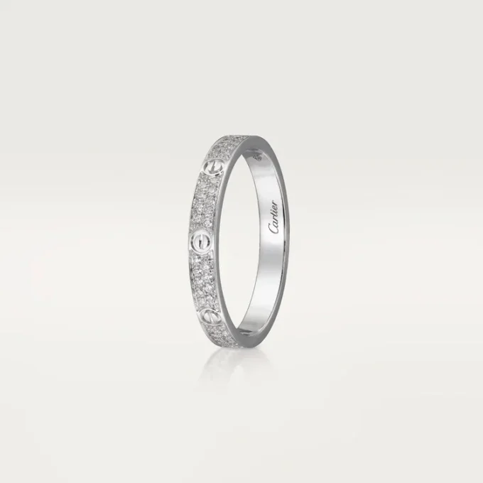 Bague Love, petite taille – Or blanc, diamants – Cartier