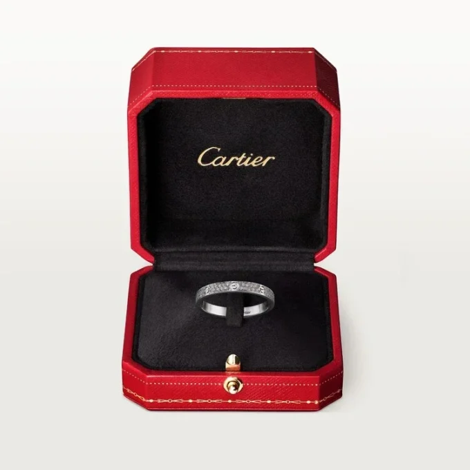 Bague Love, petite taille – Or blanc, diamants – Cartier