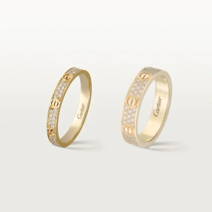 Bague Love, petite taille – Or jaune, diamants – Cartier