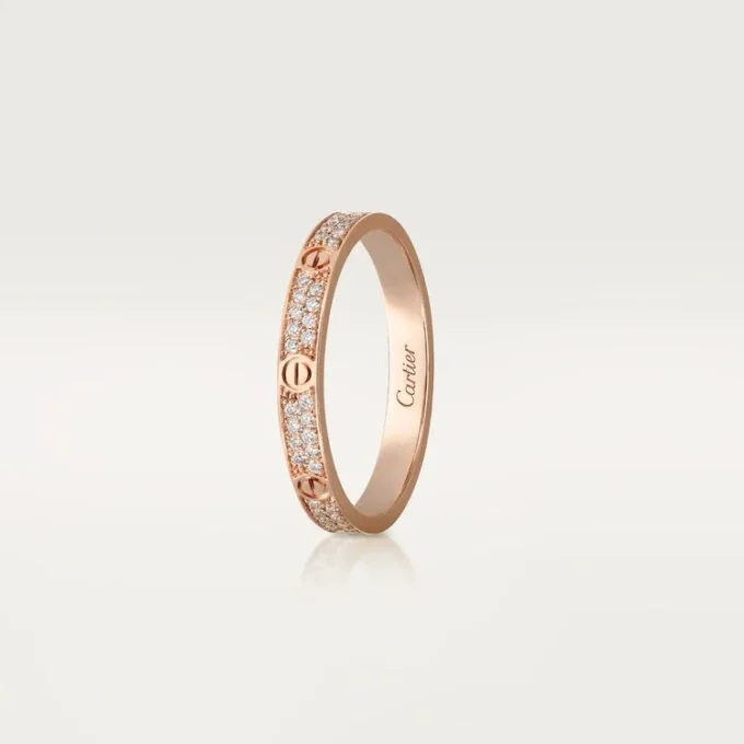 Bague Love, petite taille – Or rose, diamants – Cartier