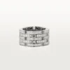 Bague Maillon Panthare, cinq rangées, pavée