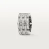 Bague Maillon Panthare, cinq rangées, pavée