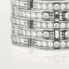Bague Maillon Panthare, cinq rangées, pavée