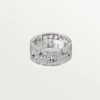 Bague Maillon Panthère, 3 demi-rangées pavées de diamants – Or blanc, diamants – Cartier
