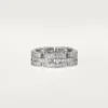 Bague Maillon Panthère, triple rangée, pavée