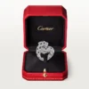 Bague Panthère de Cartier, articulée, pavée