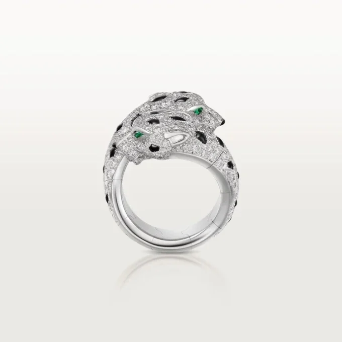 Bague Panthère de Cartier, articulée, pavée