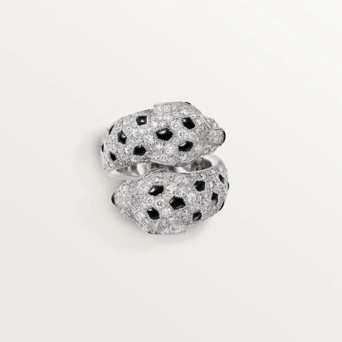 Bague Panthère de Cartier, articulée, pavée