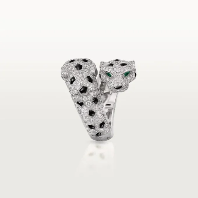 Bague Panthère de Cartier, articulée, pavée