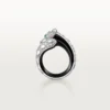 Bague Panthère de Cartier, laque noire, pavée