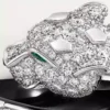 Bague Panthère de Cartier, laque noire, pavée
