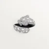 Bague Panthère de Cartier, laque noire, pavée