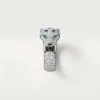 Bague Panthère de Cartier, modèle moyen, demi-sertie