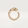 Bague Panthère de Cartier, modèle moyen, pavée