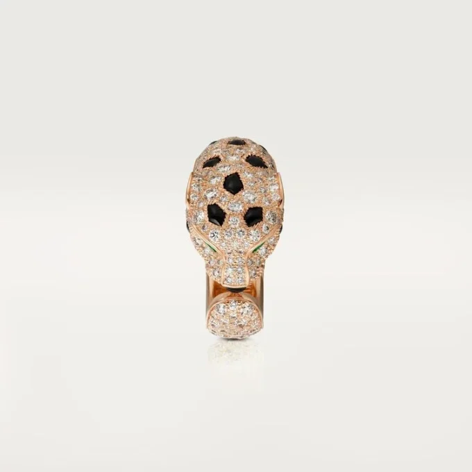 Bague Panthère de Cartier, modèle moyen, pavée