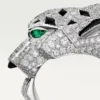 Bague Panthère de Cartier – Or blanc, diamants, émeraudes, onyx – Cartier
