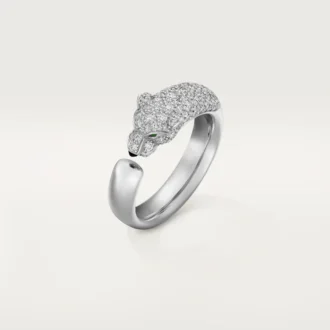 Bague Panthère de Cartier – Or blanc, émeraudes, onyx, diamants – Cartier