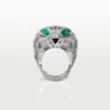 Bague Panthère de Cartier – Or blanc, émeraudes, onyx, diamants – Cartier