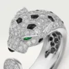 Bague Panthère de Cartier – Or blanc, émeraudes, onyx, diamants – Cartier