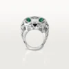 Bague Panthère de Cartier – Or blanc non rhodié, grenats tsavorites, onyx – Cartier