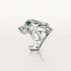 Bague Panthère de Cartier – Or blanc non rhodié, grenats tsavorites, onyx – Cartier