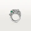 Bague Panthère de Cartier – Or blanc, onyx, émeraudes, diamants – Cartier