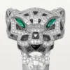 Bague Panthère de Cartier – Or blanc, onyx, émeraudes, diamants – Cartier