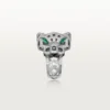 Bague Panthère de Cartier – Or blanc, onyx, émeraudes, diamants – Cartier