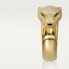 Bague Panthère de Cartier – Or jaune, diamants, émeraudes, onyx – Cartier