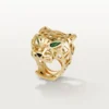 Bague Panthère de Cartier – Or jaune, grenats tsavorites, onyx – Cartier
