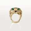 Bague Panthère de Cartier – Or jaune, grenats tsavorites, onyx – Cartier
