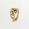 Bague Panthère de Cartier – Or jaune, laque, diamants, grenat tsavorite – Cartier
