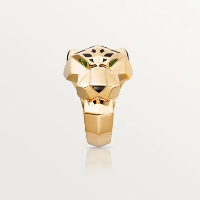 Bague Panthère de Cartier – Or jaune, laque, grenat tsavorite, onyx – Cartier