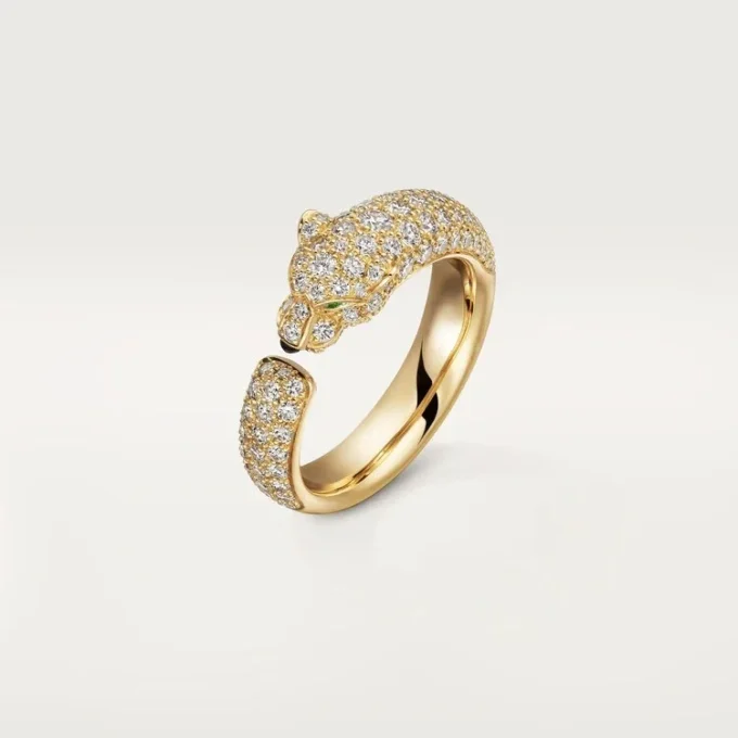 Bague Panthère de Cartier – Or jaune, émeraudes, onyx, diamants – Cartier