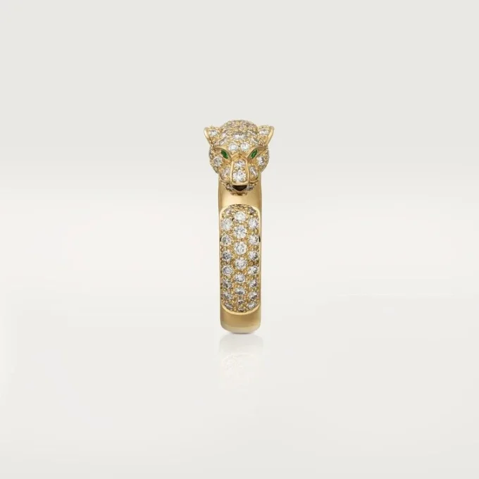 Bague Panthère de Cartier – Or jaune, émeraudes, onyx, diamants – Cartier