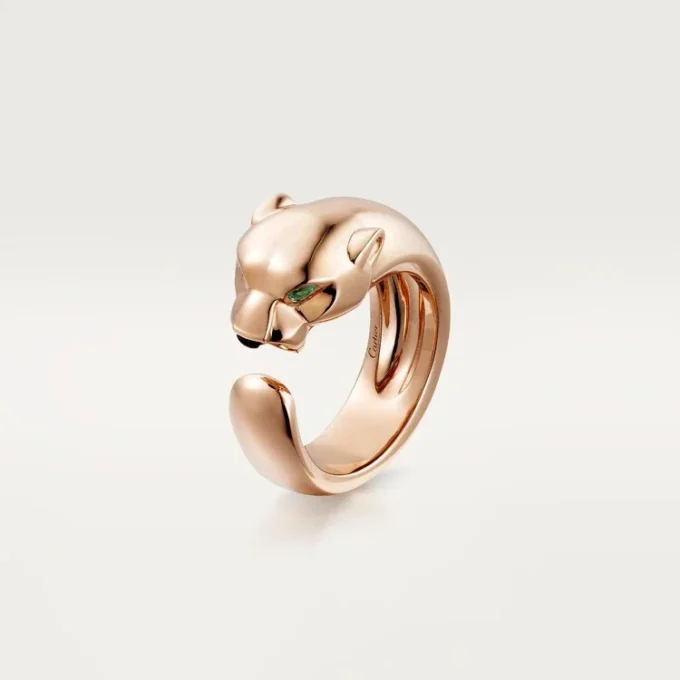Bague Panthère de Cartier – Or rose, grenats tsavorites, onyx – Cartier