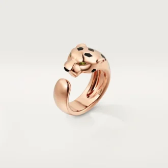Bague Panthère de Cartier – Or rose, grenats tsavorites, onyx – Cartier