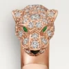 Bague Panthère de Cartier – Or rose, onyx, émeraudes, diamants – Cartier