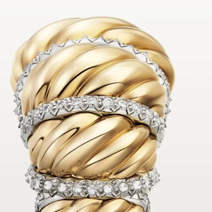 Bague Tressage Cartier Libre, diamants
