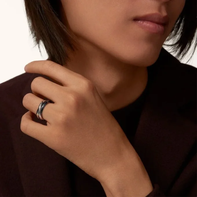 Bague Trinity, céramique, modèle classique Bague Trinity, céramique, modèle classique
