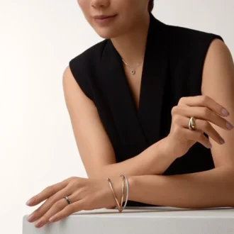 Bague Trinity, céramique, petit modèle, demi-sertie