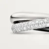 Bague Trinity, céramique, petit modèle, demi-sertie