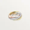 Bague Trinity, demi-sertie