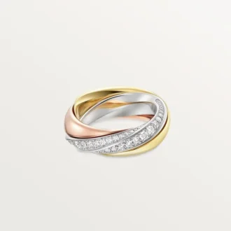 Bague Trinity, demi-sertie