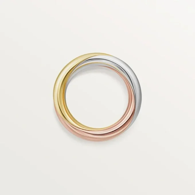 Bague Trinity, demi-sertie