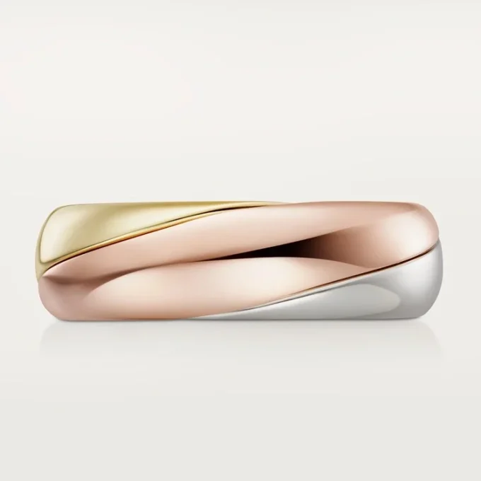 Bague Trinity, demi-sertie