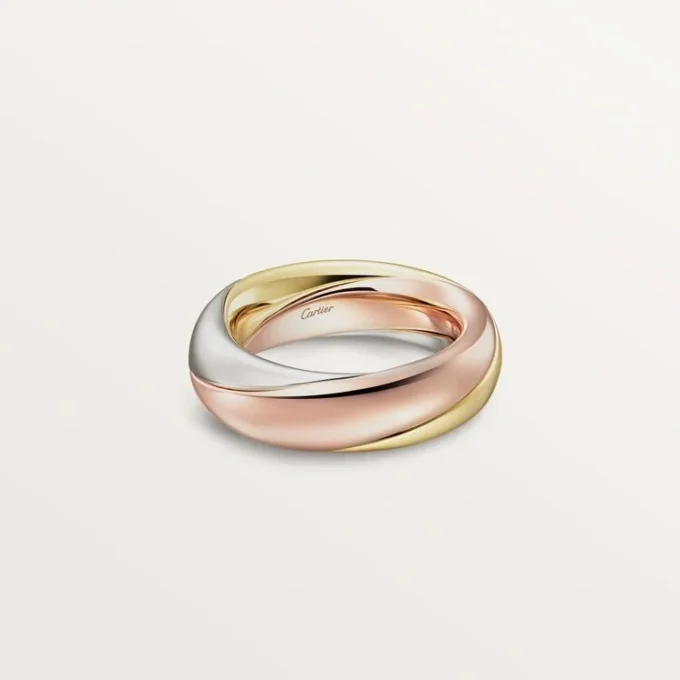 Bague Trinity, demi-sertie