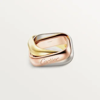 Bague Trinity, forme coussin, grand modèle